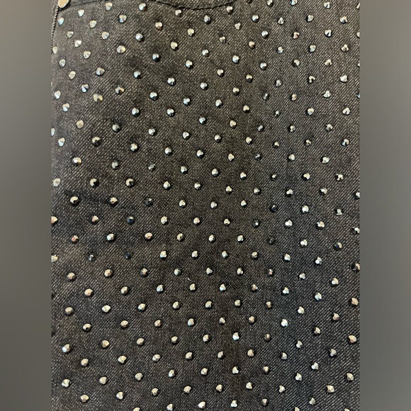 NWT CACHE WOMENS BLACK JEANS WITH RHINESTONES SIZE 28 - Picture 3 of 6